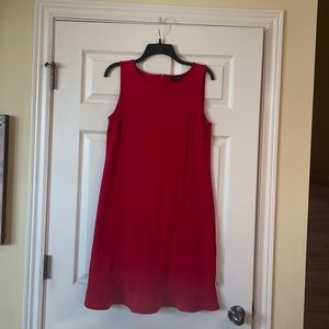 Red Lands End Dress with Bottom Ruffle